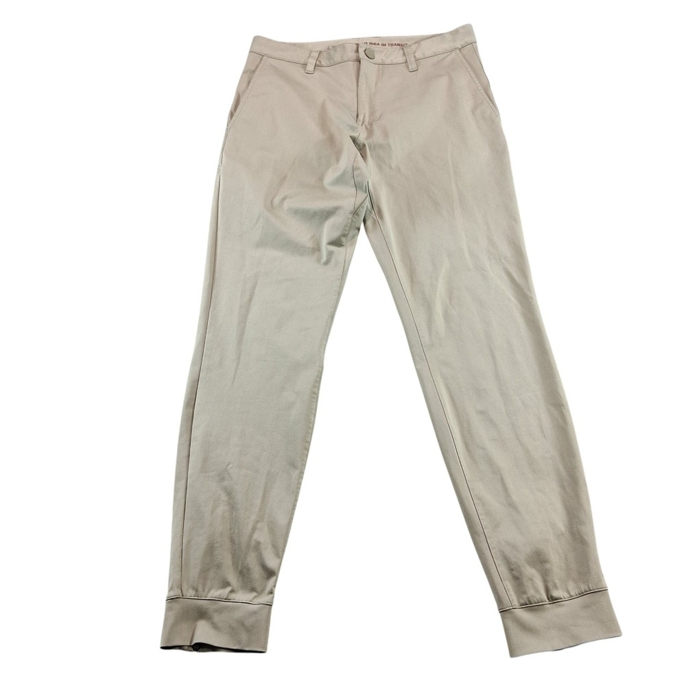 Rhone Commuter Pants 28 x 29 Tan Khaki Tapered Jogger Style 100151 Tech Stretch